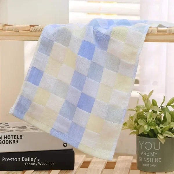 25*50cm Cotton Small Towel Double Gauze Children's Towel Square Cloth Dish Cloth Color Kindergarten Children Face Towel 5