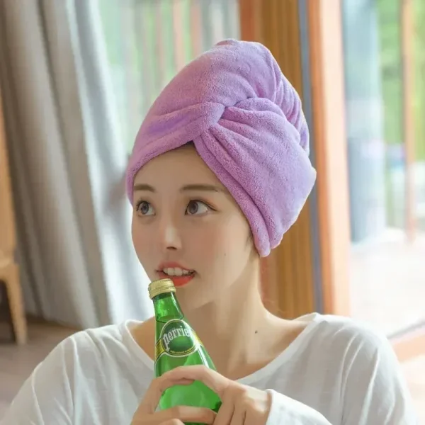 Dry Hair Cap Sport Towel Fiber Super Fine Adult Bath Towel Towels Bathroom Soft Turban for Hair Drying Miss Serviettes Face Wet 2