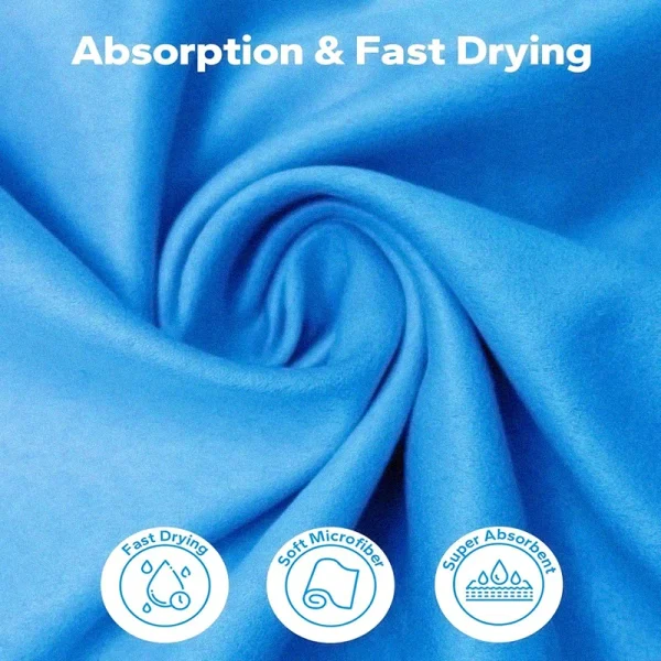 Microfiber Sports Towel Quick-Drying,Absorbent, Lightweight Soft,and Compact for Beach,Swimming,Fitness,Running,Gym travel towel 3