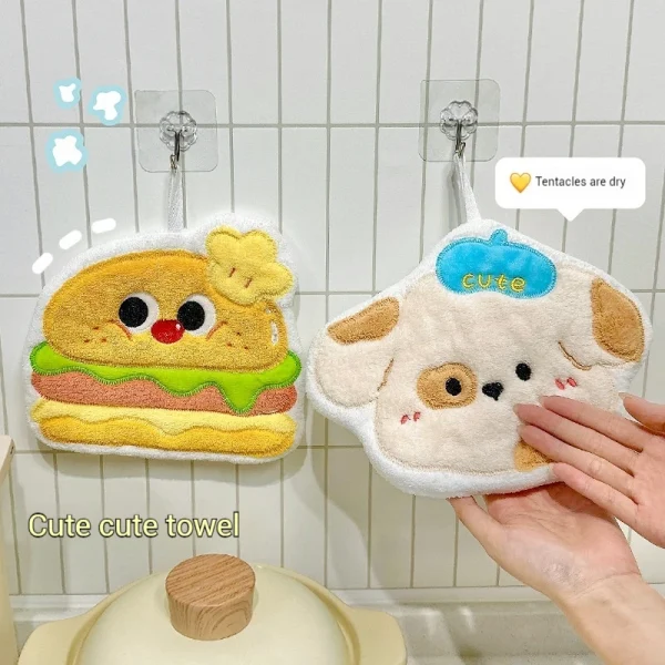 Cartoon Cute Animal Hand Towel Kitchen Cleaning Towel Girls' Dressing Table Cleaning Cloth Absorbent Towel Girl Gift Hot Selling 2