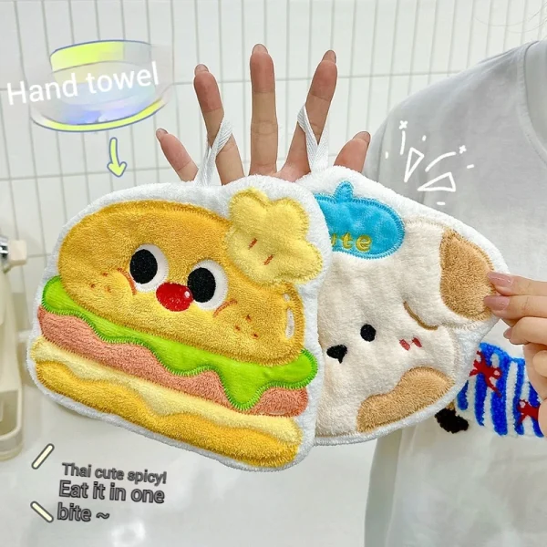 Cartoon Cute Animal Hand Towel Kitchen Cleaning Towel Girls' Dressing Table Cleaning Cloth Absorbent Towel Girl Gift Hot Selling 4