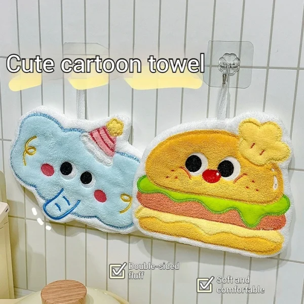 Cartoon Cute Animal Hand Towel Kitchen Cleaning Towel Girls' Dressing Table Cleaning Cloth Absorbent Towel Girl Gift Hot Selling 5