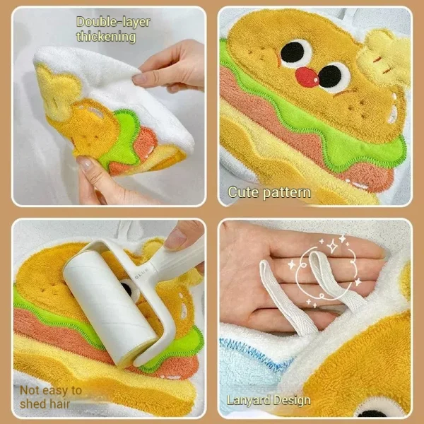 Cartoon Cute Animal Hand Towel Kitchen Cleaning Towel Girls' Dressing Table Cleaning Cloth Absorbent Towel Girl Gift Hot Selling 6