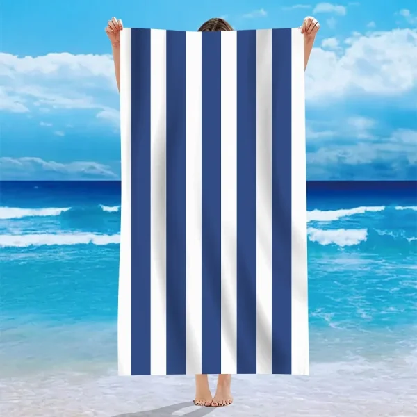 Beach in Style! Multicolor Striped Beach Towels for Sun-soaked Adventures Suitable for towels, bath towels, beach towels 2