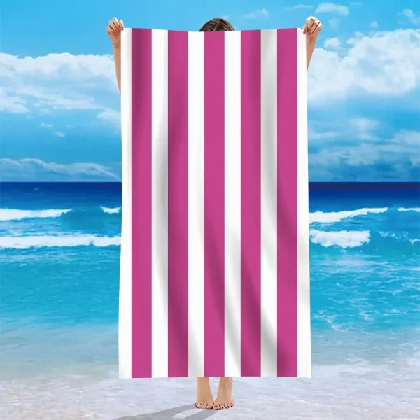 Beach in Style! Multicolor Striped Beach Towels for Sun-soaked Adventures Suitable for towels, bath towels, beach towels 4