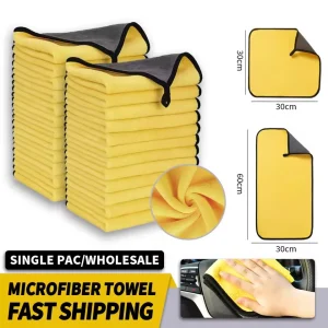 3/5/10Pcs Car Wash Microfiber Towel 30x30CM Car Cleaning Drying Cloth Hemming Car Care Cloth Coral Velvet Water Uptake Towel 1