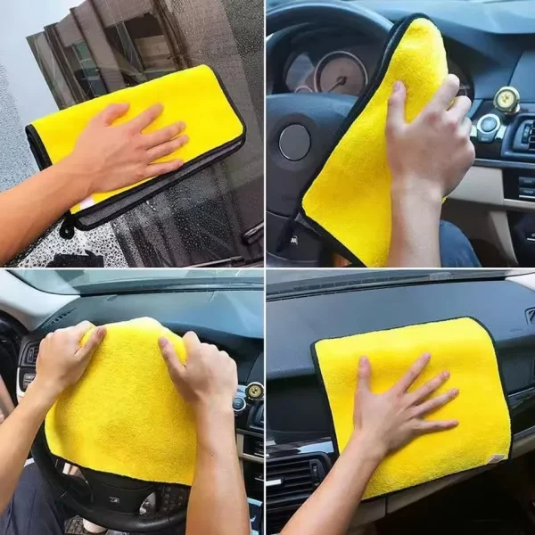3/5/10Pcs Car Wash Microfiber Towel 30x30CM Car Cleaning Drying Cloth Hemming Car Care Cloth Coral Velvet Water Uptake Towel 2