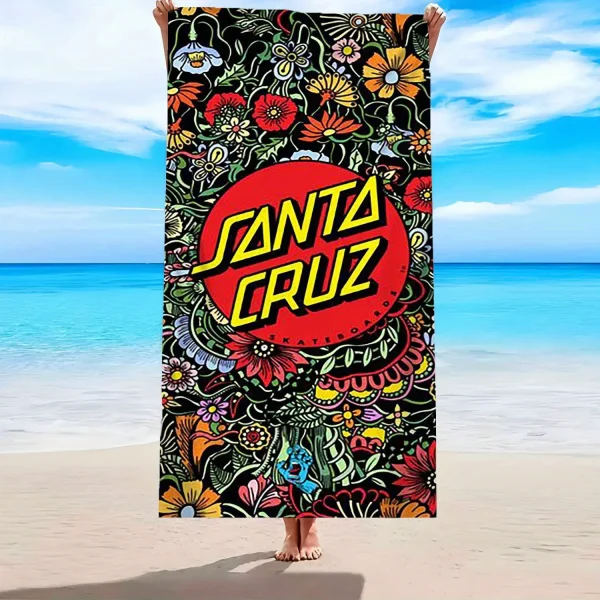 Santa Cruz Floral Beach Towel: Vibrant, Artistic Design Bringing Tropical Style and Festive Mood to Your Summer Vibes 2