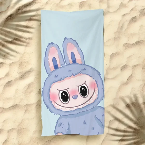 L-LAFUFU Cartoon Beach Towel,Digital Printing Thin Quick-Dry Anti-Sand Microfiber Lightweight for Swim Yoga Travel Gym Gift 4
