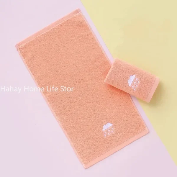 1PC Children Towels Baby Face Towel Soft Embroidered Weather Cotton Bath Towels for Newborn Kids Handkerchief Shower Washcloth 5