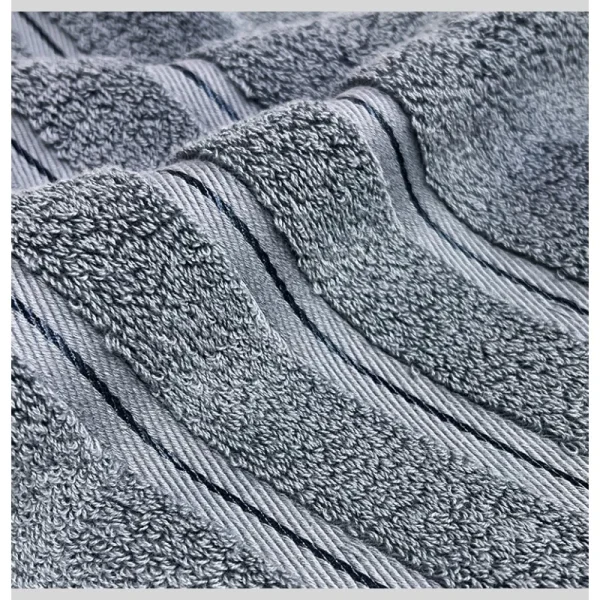 3pcs Towel Bundle Set,100%Cotton,Hand+Face+Bath Towels, Stripe Decor,70*140cm Bath Towel Home Hotel Solid White Black Towel Gift 4