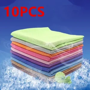 10PCSCooling Towel Workout Towel Ice Towel for Neck, Microfiber Towel Soft Breathable Chilly Towel for Sports Yoga Gym Outdoor 1