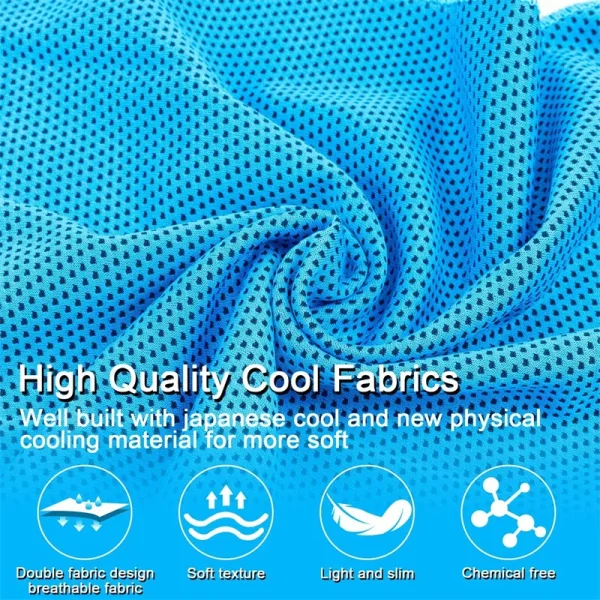 10PCSCooling Towel Workout Towel Ice Towel for Neck, Microfiber Towel Soft Breathable Chilly Towel for Sports Yoga Gym Outdoor 2