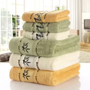 Bamboo Fiber Towels Set Home Bath Towels for Adults Face Towel  Thick Absorbent  Luxury Bathroom Towels Toalha De Praia 1