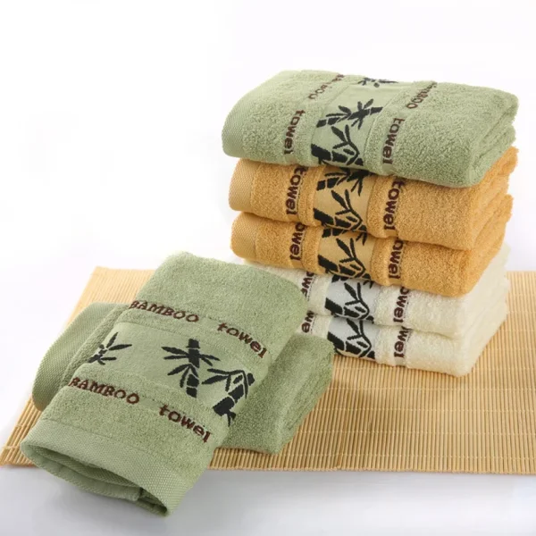 Bamboo Fiber Towels Set Home Bath Towels for Adults Face Towel  Thick Absorbent  Luxury Bathroom Towels Toalha De Praia 4