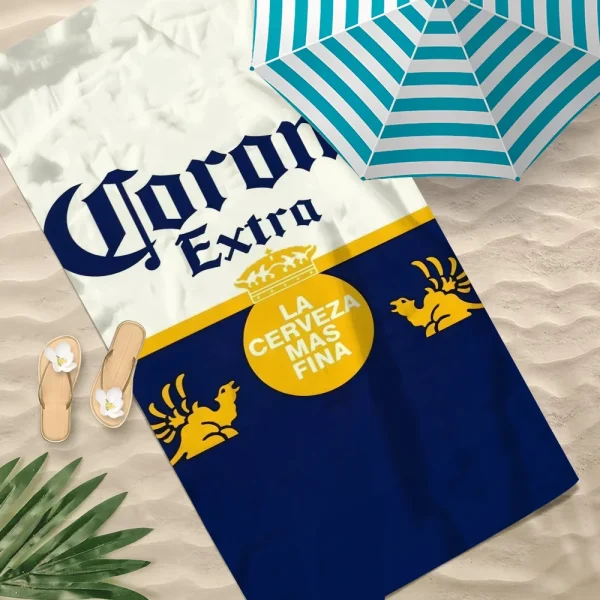 C-corona Extra Beer Towel Beach Quick Dry Soft Pool Towels Gift for Travel Gym Shower Camping sports 1