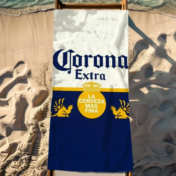 C-corona Extra Beer Towel Beach Quick Dry Soft Pool Towels Gift for Travel Gym Shower Camping sports 3