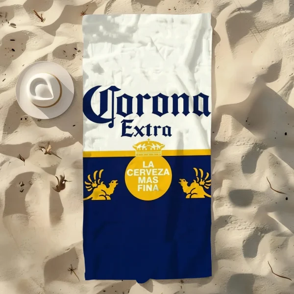 C-corona Extra Beer Towel Beach Quick Dry Soft Pool Towels Gift for Travel Gym Shower Camping sports 4