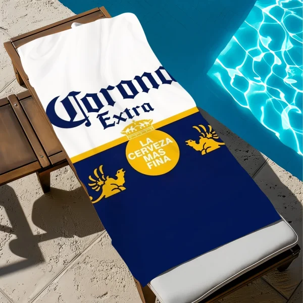 C-corona Extra Beer Towel Beach Quick Dry Soft Pool Towels Gift for Travel Gym Shower Camping sports 6