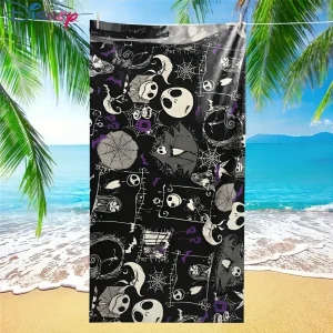 Disney The Nightmare Before Christmas Beach Towel: Spooky and Stylish for Your Next Beach Adventure Suitable 1