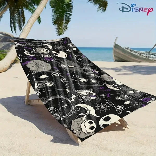 Disney The Nightmare Before Christmas Beach Towel: Spooky and Stylish for Your Next Beach Adventure Suitable 3