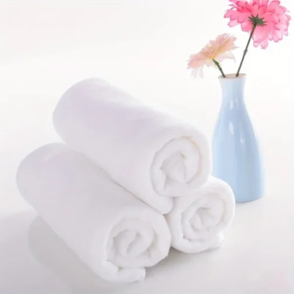 10pcs White Towel Thickened Absorbent White Towel Housekeeping Cleaning Kitchen Tablecloth Cleaning Rag 6