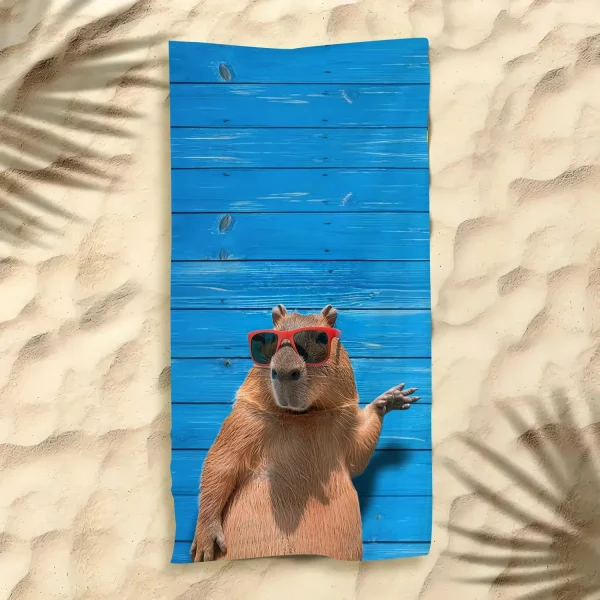 Cute Kawaii Capibala Lovely Capybara Towel Beach Towel Vibrant Soft Yoga Swimming Running Beach Pool Yoga Accessory 2