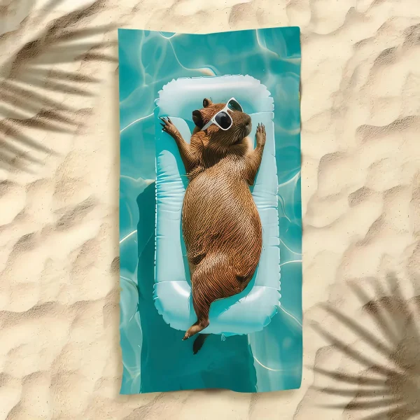 Cute Kawaii Capibala Lovely Capybara Towel Beach Towel Vibrant Soft Yoga Swimming Running Beach Pool Yoga Accessory 3