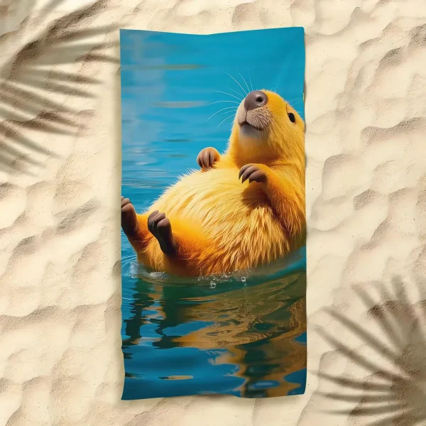 Cute Kawaii Capibala Lovely Capybara Towel Beach Towel Vibrant Soft Yoga Swimming Running Beach Pool Yoga Accessory 5