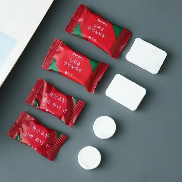 5/10/20/40PCS Portable Disposable Compressed Towels Soft Small Face Towels Travel Absorbent Compressed Towels Travel Essentials 3