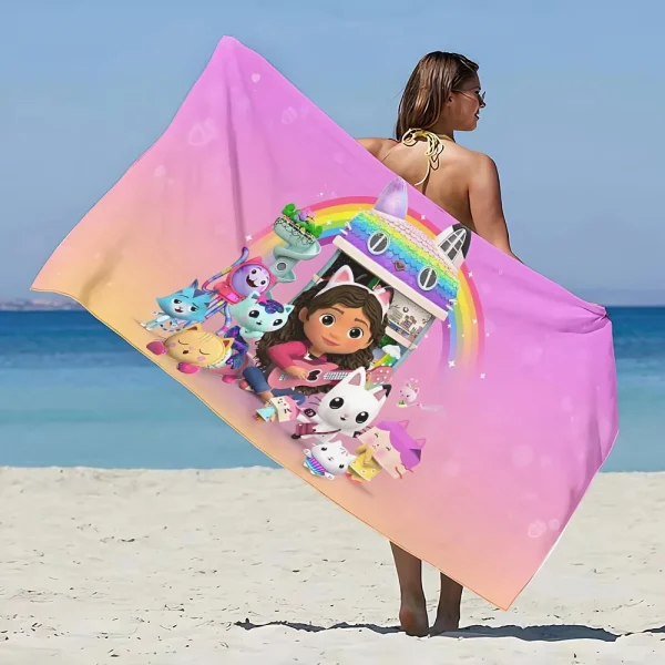 Gabbys Dollhouse Beach Towel Microfiber Sand Free Quick Dry Soft Sandproof Pool Towels Gift for Women Travel Gym Shower Camping 3