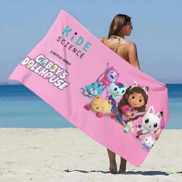 Gabbys Dollhouse Beach Towel Microfiber Sand Free Quick Dry Soft Sandproof Pool Towels Gift for Women Travel Gym Shower Camping 4