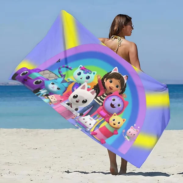 Gabbys Dollhouse Beach Towel Microfiber Sand Free Quick Dry Soft Sandproof Pool Towels Gift for Women Travel Gym Shower Camping 5