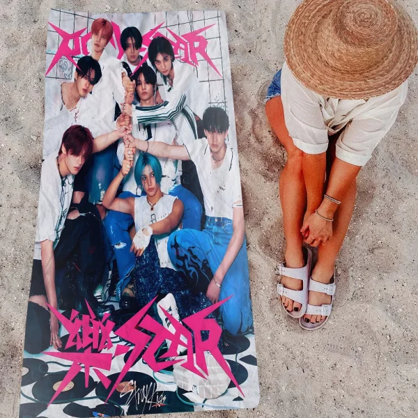 Kpop Stray-Kids Cartoon Beach Towel Cute Kawaii Room Decor Bath Girls Children Hand Towels For Bathroom Shower 4