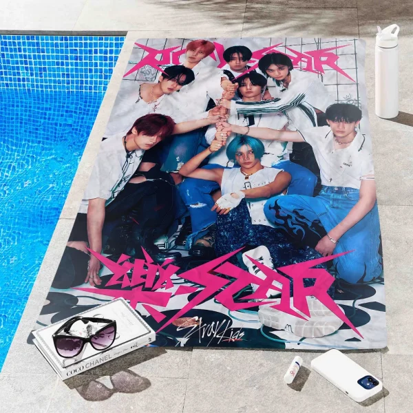 Kpop Stray-Kids Cartoon Beach Towel Cute Kawaii Room Decor Bath Girls Children Hand Towels For Bathroom Shower 6