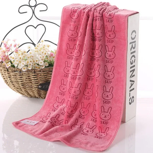 Home Textile Towel Lovely Rabbit Soft Microfiber Baby Infant Bath Towel Newborn Absorbent Drying Washcloth Feeding Cloth Toalha 2