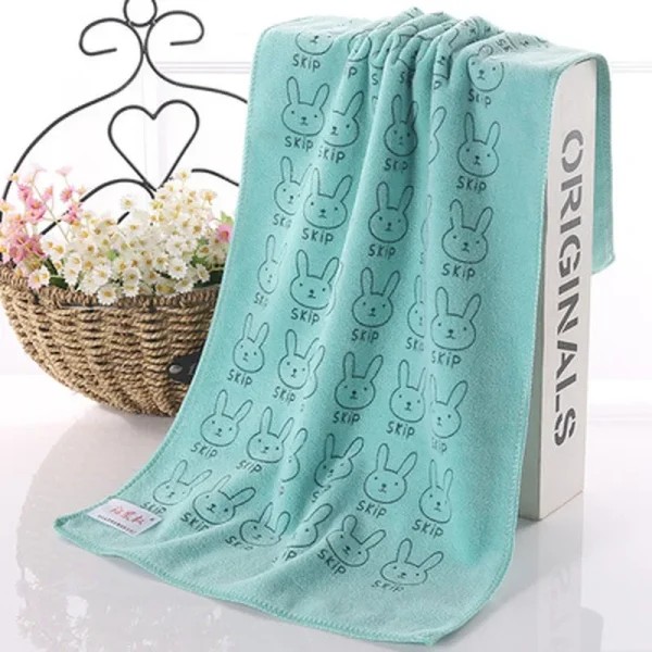Home Textile Towel Lovely Rabbit Soft Microfiber Baby Infant Bath Towel Newborn Absorbent Drying Washcloth Feeding Cloth Toalha 6
