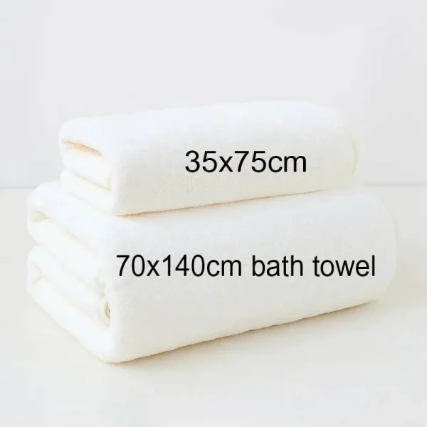 Coral Fleece Thickened Towel and Bath Towel Set, Solid Color, Soft and Absorbent, Suitable for Home Gym Face Washing Towels 3