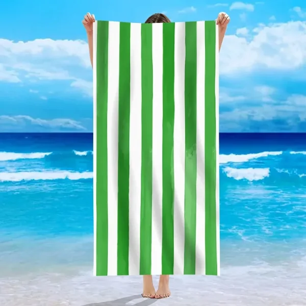 Yellow Stripe Microfiber Beach Towel Quick Fast Dry  Trend Pattern Beach Towel Oversized Blanket Lightweight Towel Bathtowel 4
