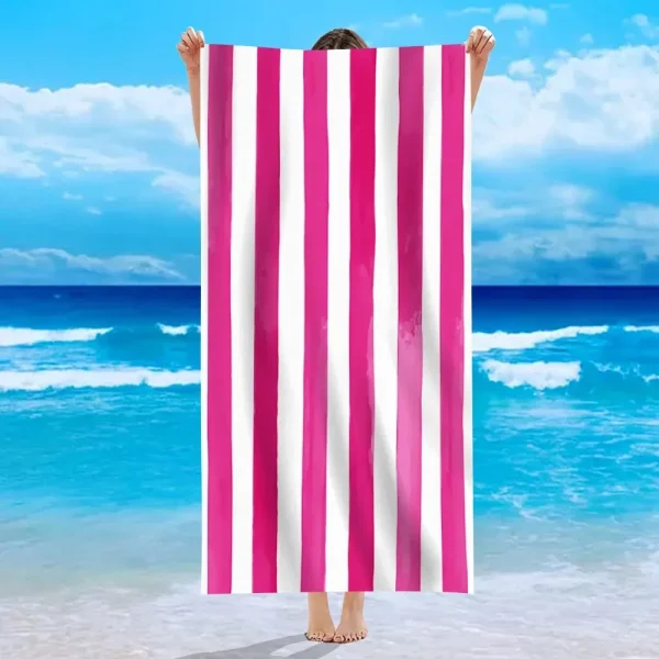 Yellow Stripe Microfiber Beach Towel Quick Fast Dry  Trend Pattern Beach Towel Oversized Blanket Lightweight Towel Bathtowel 6