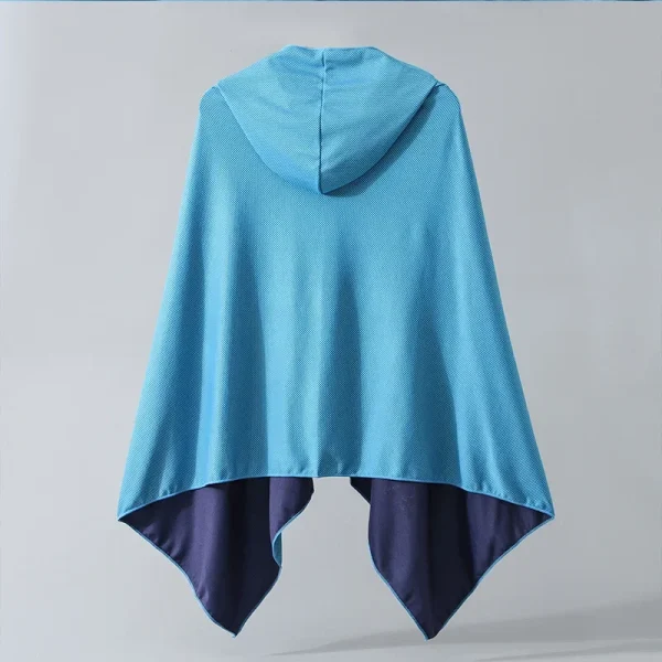 Quick-Dry Cooling Beach Poncho Hooded Robe - Absorbent Towel Cape for Swimming & Hot Springs 4