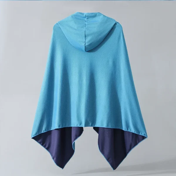Quick-Dry Cooling Beach Poncho Hooded Robe - Absorbent Towel Cape for Swimming & Hot Springs 5