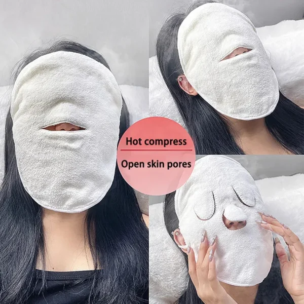 Cotton Hot Compress Towel Wet Compress Steamed Face Towel Skin Care Mask Opens Skin Pore Clean Hot Compress Moisturizing 1