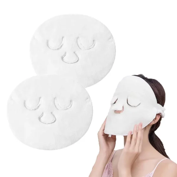 Cotton Hot Compress Towel Wet Compress Steamed Face Towel Skin Care Mask Opens Skin Pore Clean Hot Compress Moisturizing 2