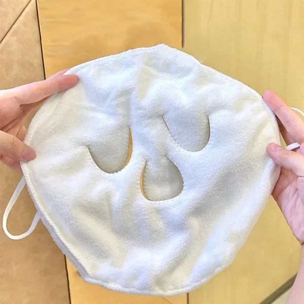 Cotton Hot Compress Towel Wet Compress Steamed Face Towel Skin Care Mask Opens Skin Pore Clean Hot Compress Moisturizing 4