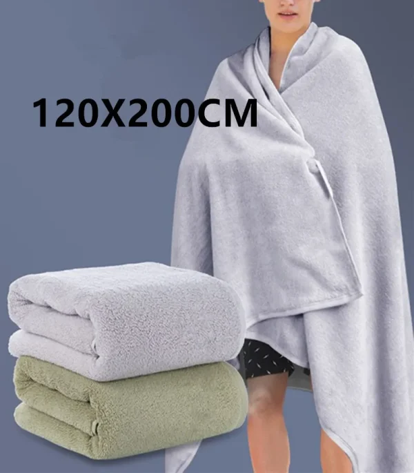 Extra large microfiber bath towel, super absorbent, quick-drying soft and environmentally towel Men's and women's bath towels 1