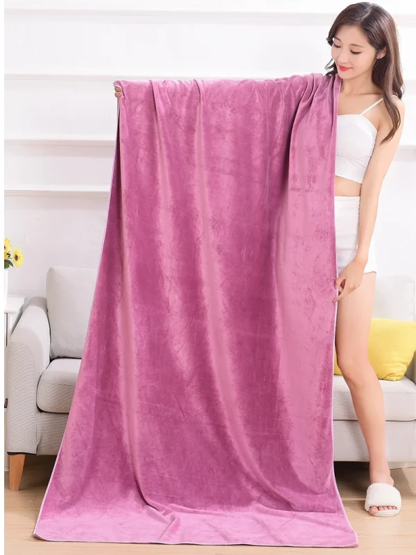 Extra large microfiber bath towel, super absorbent, quick-drying soft and environmentally towel Men's and women's bath towels 6