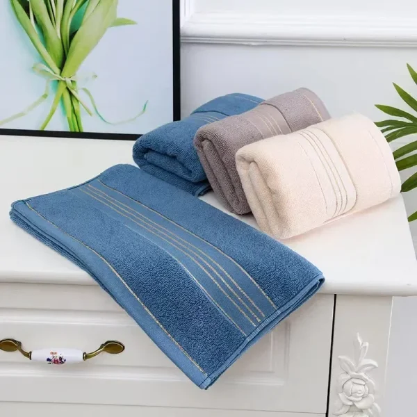 2 Towels Thickened Absorbent Towel Pure Cotton Quick Absorbent Soft Quick Dry Thickened Face Towel 3