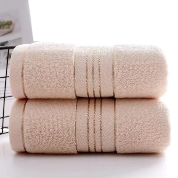 2 Towels Thickened Absorbent Towel Pure Cotton Quick Absorbent Soft Quick Dry Thickened Face Towel 4