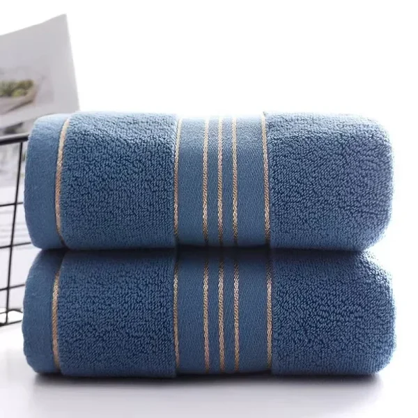 2 Towels Thickened Absorbent Towel Pure Cotton Quick Absorbent Soft Quick Dry Thickened Face Towel 5
